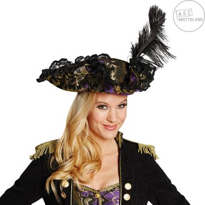 pirátský klobouk lila de luxe
