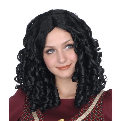 černá paruka s lokny