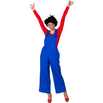 Foto - modré kalhoty s laclem pro klauna