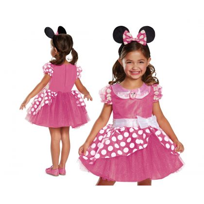licenční dívčí kostým Minnie Pink Deluxe role-play