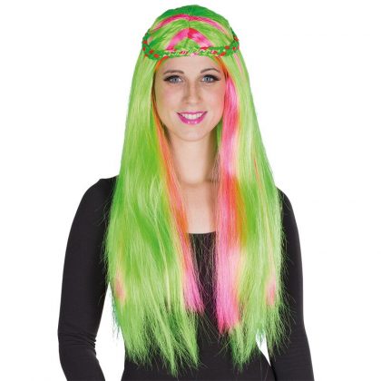 neon paruka dlouhá