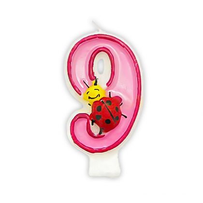 svíčka s číslem 7, beruška