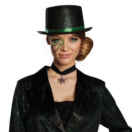 Foto - černý cylindr se zelenou stuhou