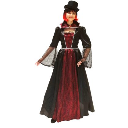 Foto - Upírské šaty černo-červené