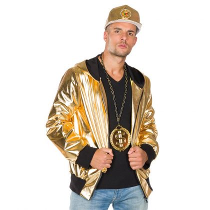 pánská bunda rapper zlatá