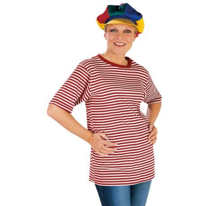 pruhované tričko červenobílé