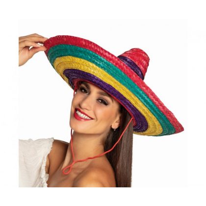 mexický klobouk Sombrero, barevný, 49 cm
