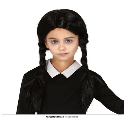 černá paruka s copy