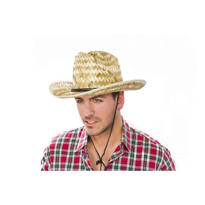 palmový slaměný kovbojský klobouk