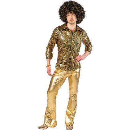 pánská zlatá disco košile