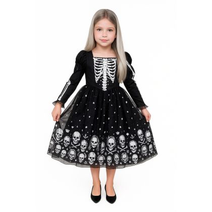 dívčí kostým halloween 134/140 cm