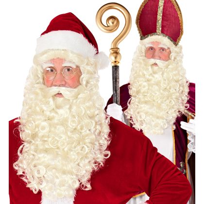 luxusní paruka Mikuláš/Santa s vousy