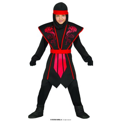 chlapecký kostým ninja červenočerný 5-6 let