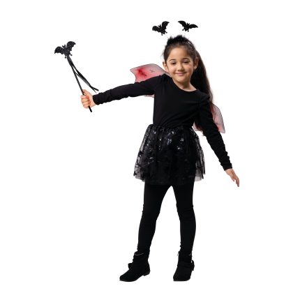 dívčí kostým halloween netopýr