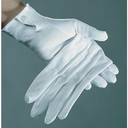 rukavice s knoflíčkem bílé S