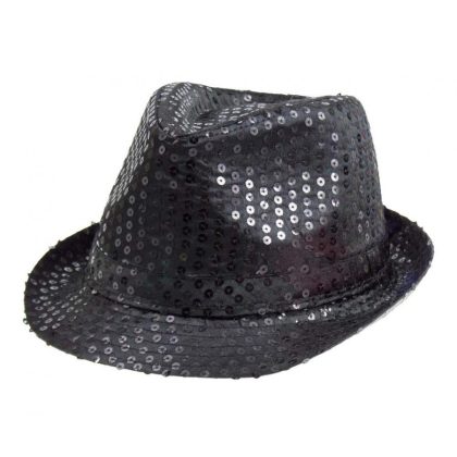 disco klobouk černý flitrový