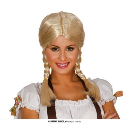 blond paruka se dvěma copy