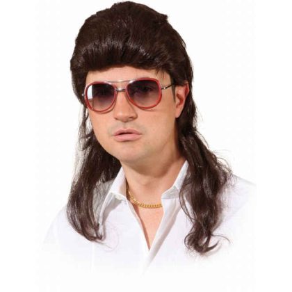 paruka rocker 80.léta hnědá