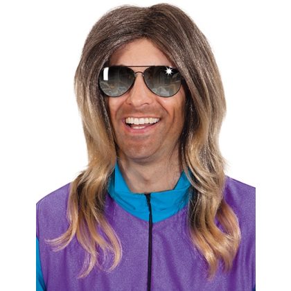 pánská dlouhá melírovaná paruka