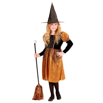 dívčí kostým čarodějnice hnědá