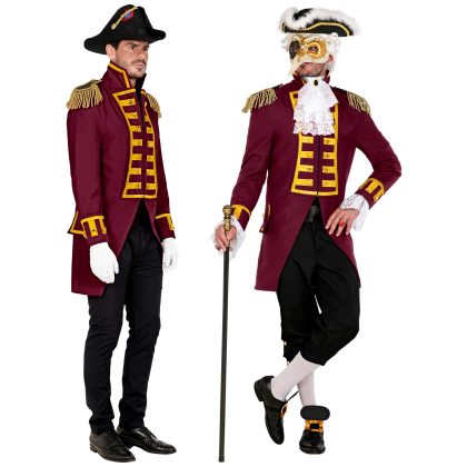 pánská historická uniforma burgund