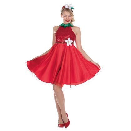 Foto - dámský kostým jahodový květ