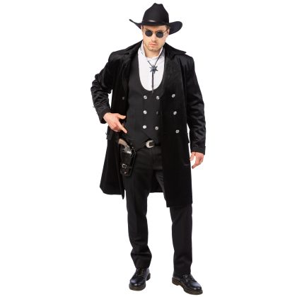 pánský western kabát černý de luxe