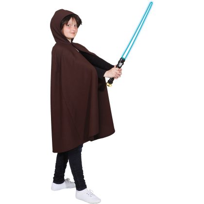 Foto - dětský hnědý plášť s kapucí