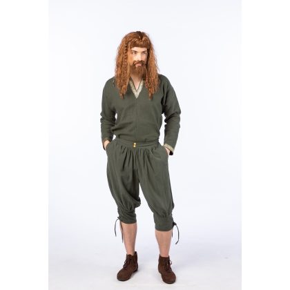 pánské historické kalhoty ke kolenům, zelené