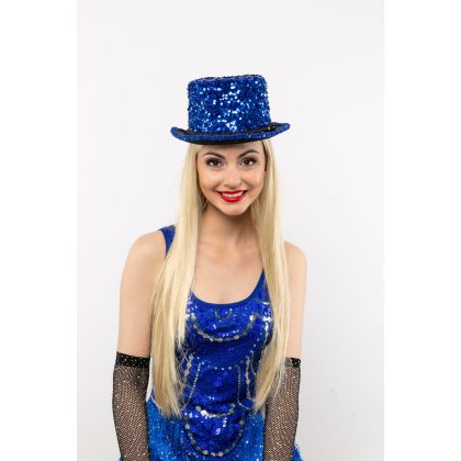 cylindr modrý flitrový