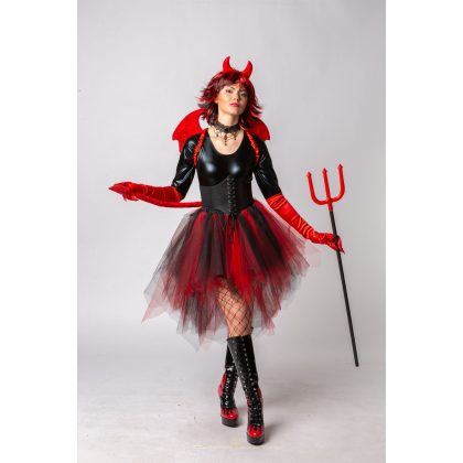 dámská sukně tutu červenočerná