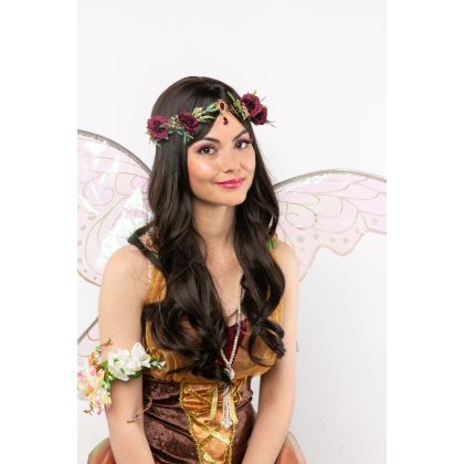 květinový věneček s broží