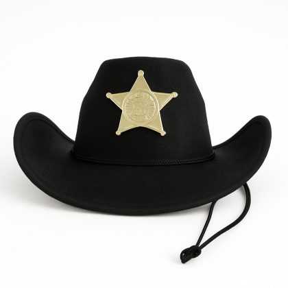 klobouk černý s hvězdou