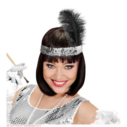 charlestonová čelenka stříbrná