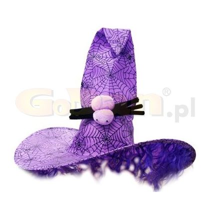 fialový čarodějnický klobouk