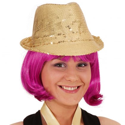disco klobouk zlatý