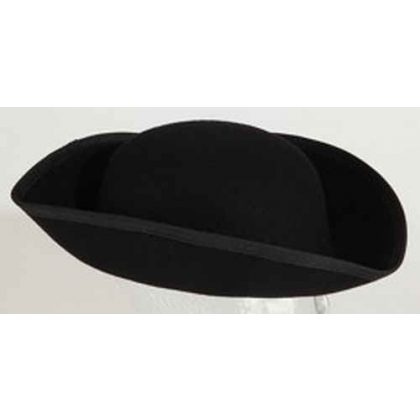 klobouk hladký černý třírohý