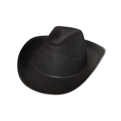 kovbojský klobouk černý hladký