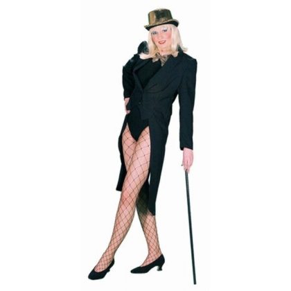 dámský frak černý se saténovým límcem