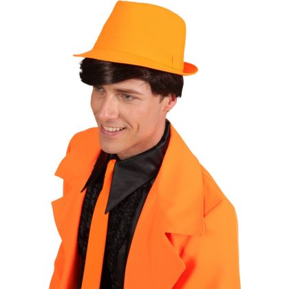 diskoklobouk, neon oranžový