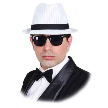 gangster klobouk bílý