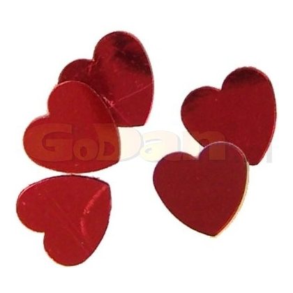 konfety červené srdíčka