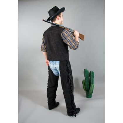 cowboy chapsy westernové černé