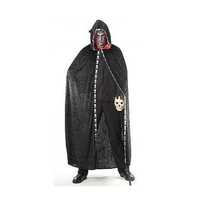 pánský kostým kápě s lebkami