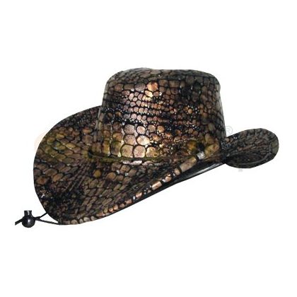Foto - western klobouk hadí kůže