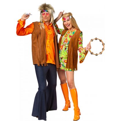 Foto - hnědá hippie vesta s třásněmi
