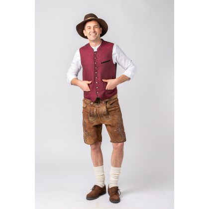 Foto - pánská vesta vínová octoberfest