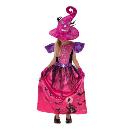 Foto - dívčí kostým růžová čarodějnice