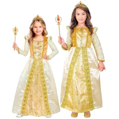 Foto - dívčí kostým žlutobílá královna