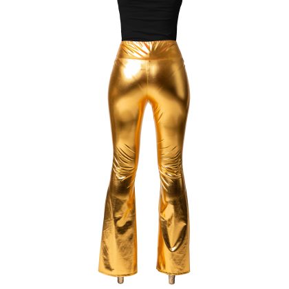 Foto - dámské zvonové kalhoty zlaté